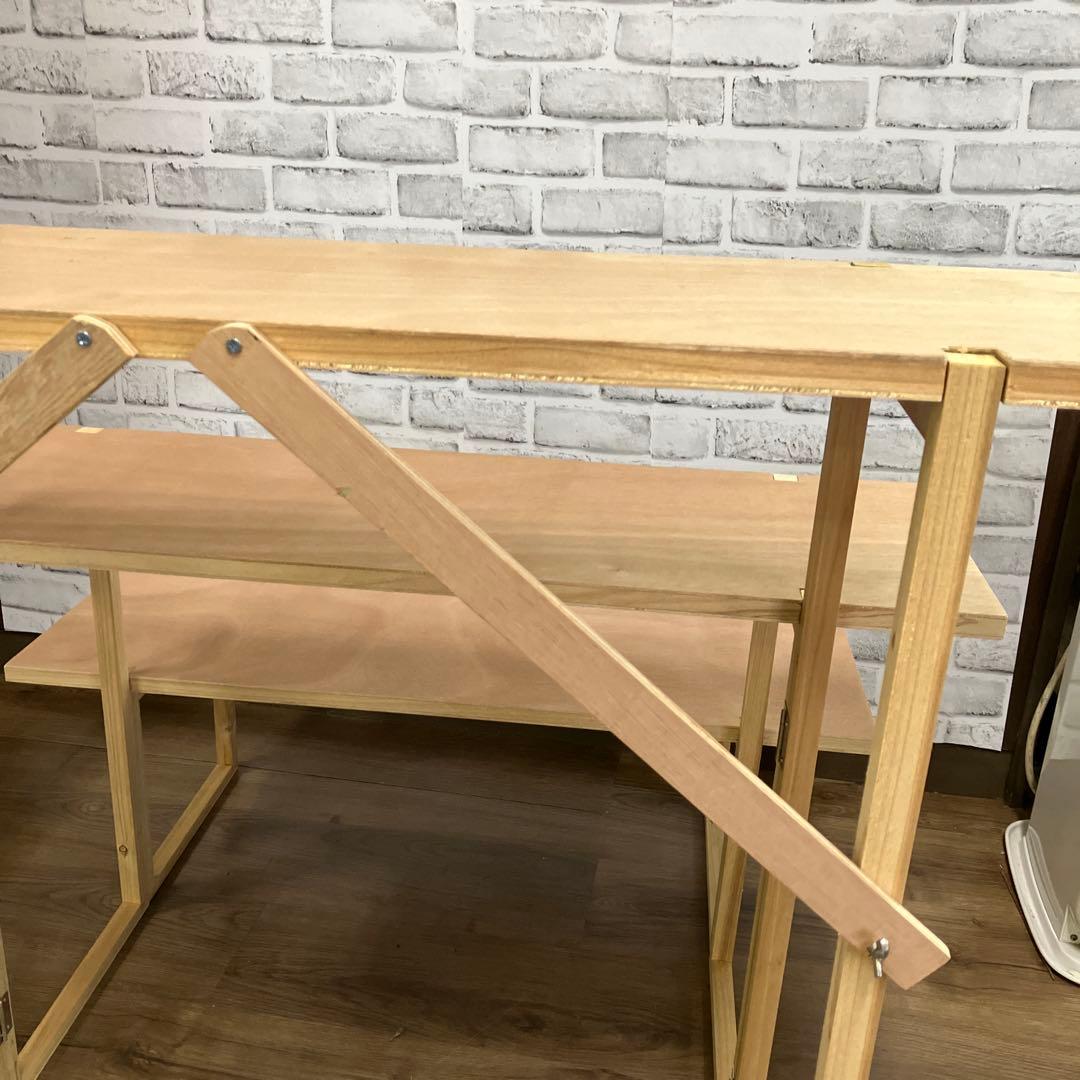 A-4 木製 マルシェ棚 3段 ディスプレイラック 折り畳み式 什器 飾り棚