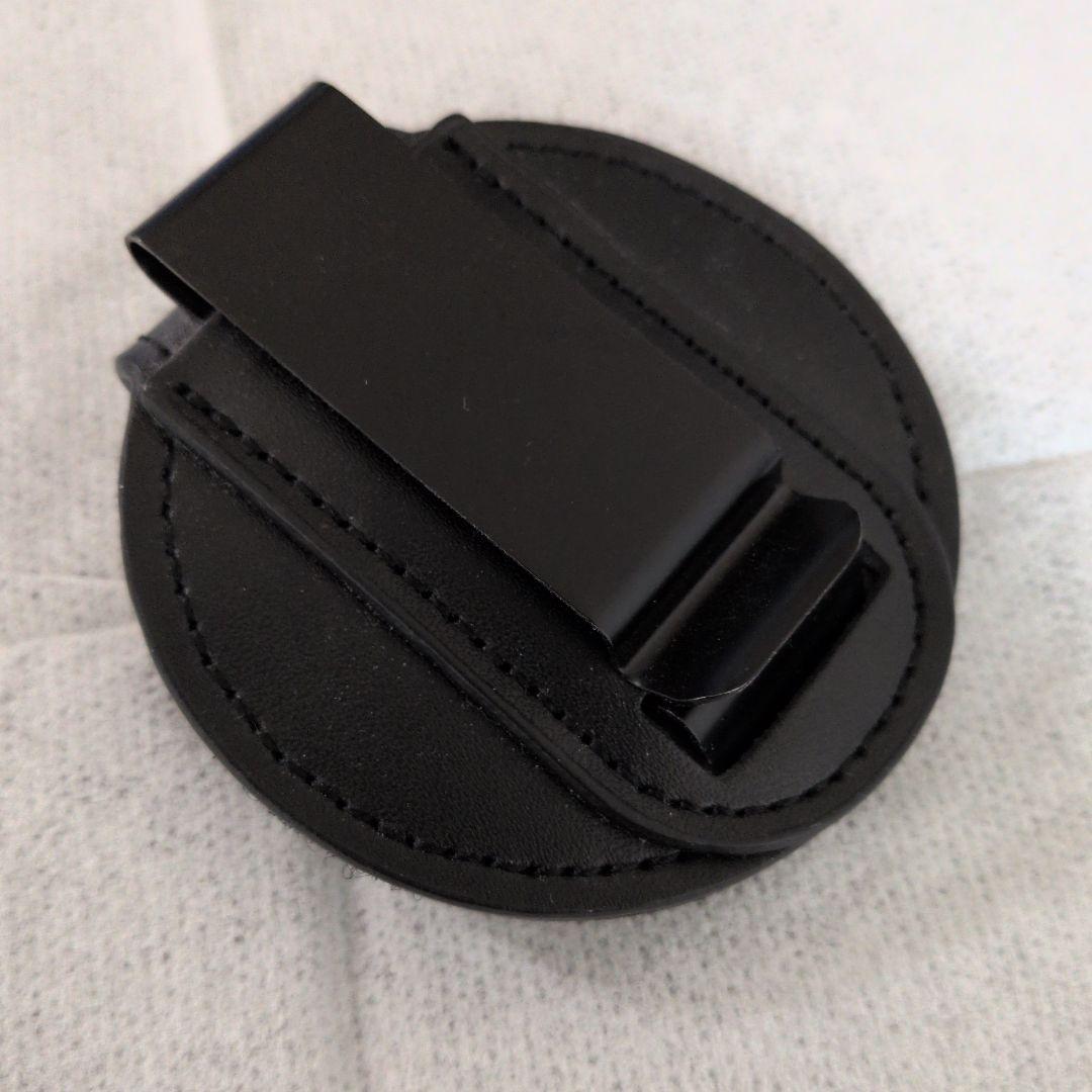NYPD コミッショナー ポリスバッジ ＋ レザー製クリップ付きバッジホルダー