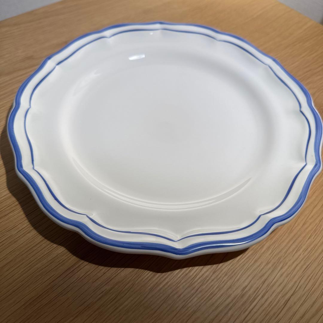 ジアン フィレブルー プレート 23cm ファイアンス焼き Gien フランス