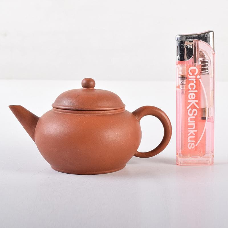 中国　中国宣興銘　紫砂　朱泥　急須　茶壷　V　R8601