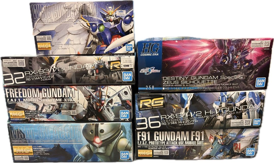 ガンプラまとめセット MG フリーダム Hi-ν ゼウスシルエット ウイング