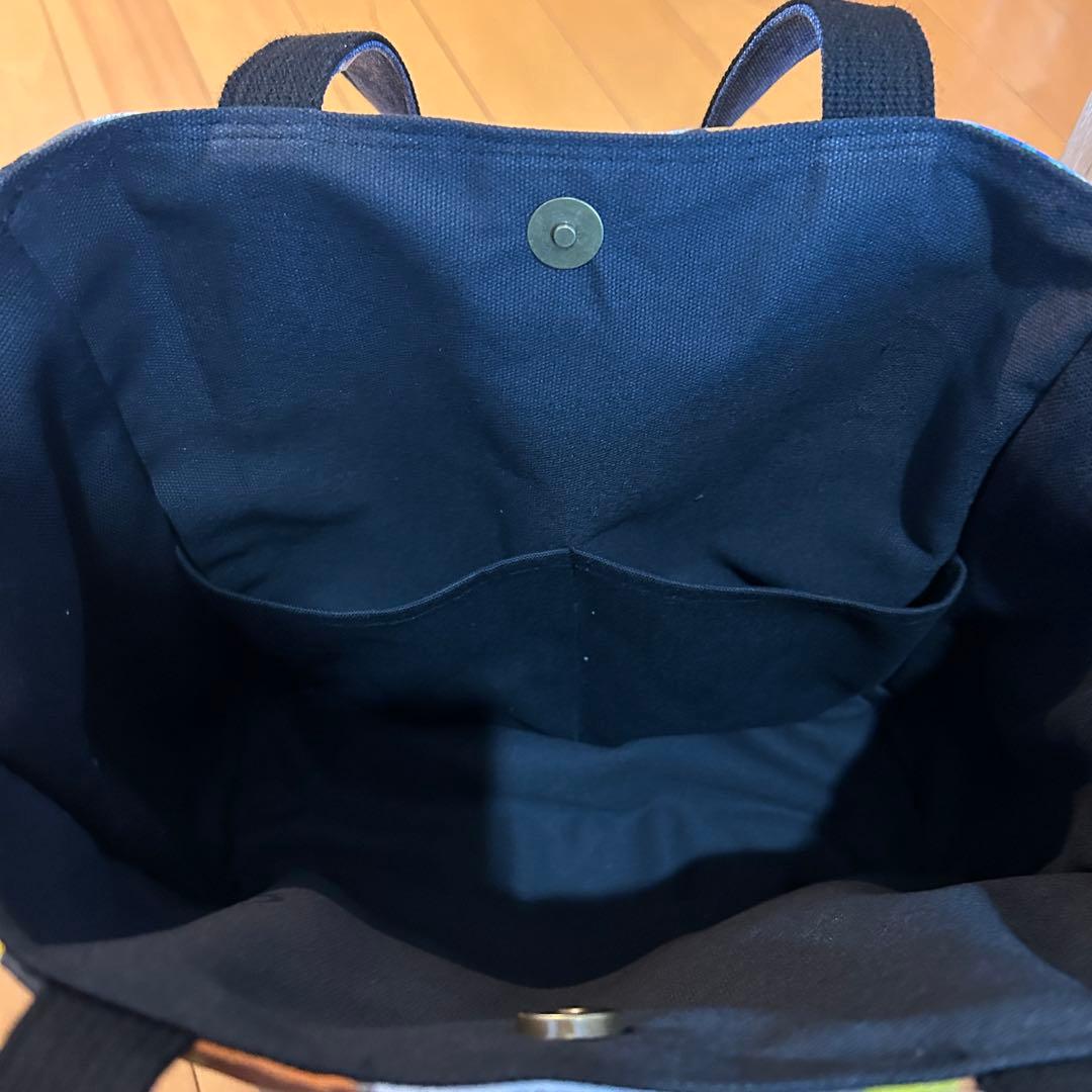 964.短期出品★デニムリメイク　トートバッグ　サイドポケット