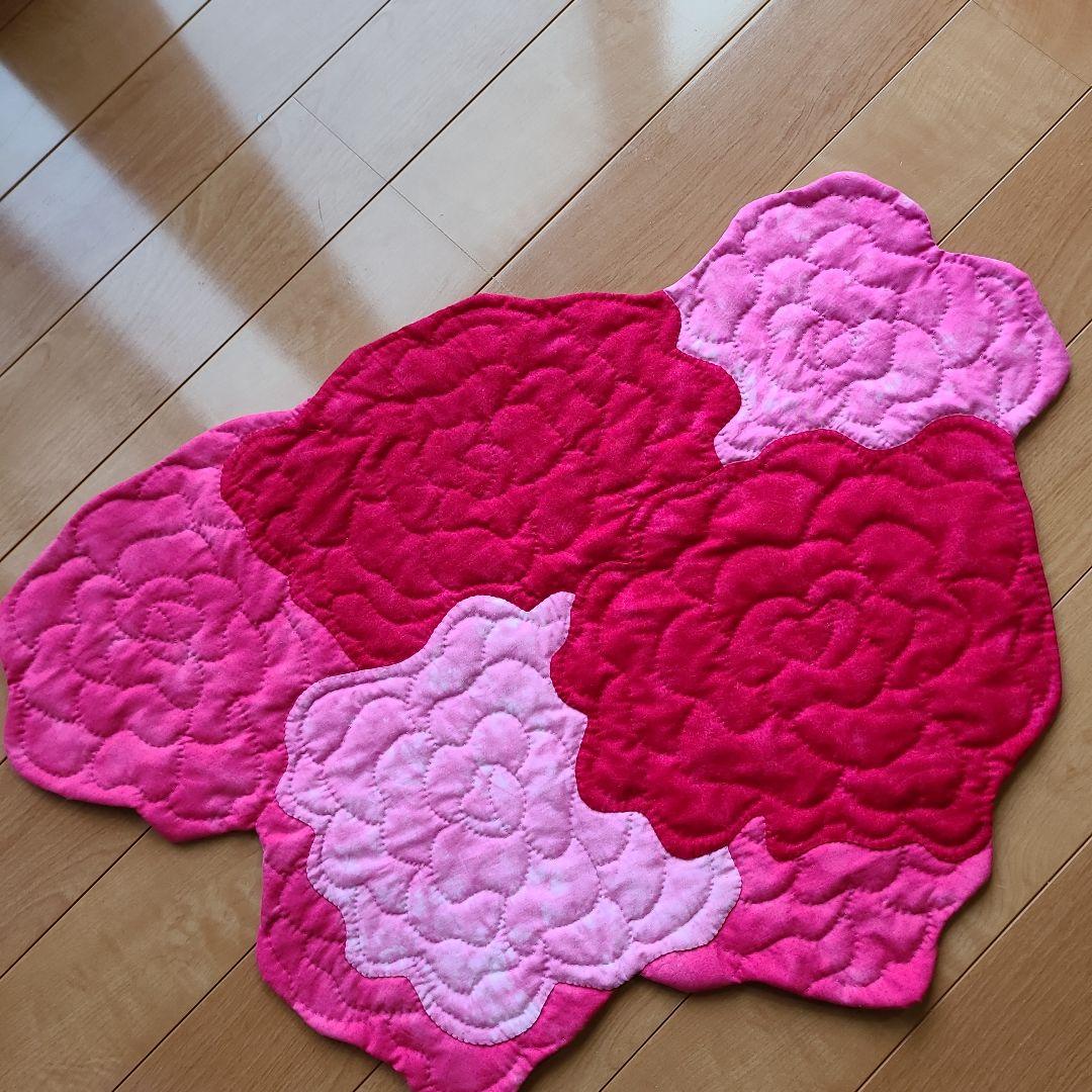 薔薇のキルト　フリーカバー　マット　テーブルセンター