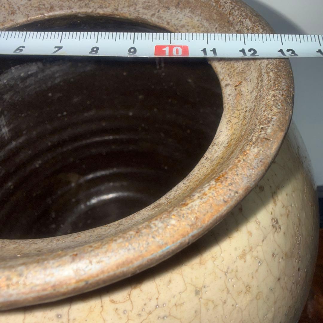 朝鮮美術李朝青花、の陶器の壺