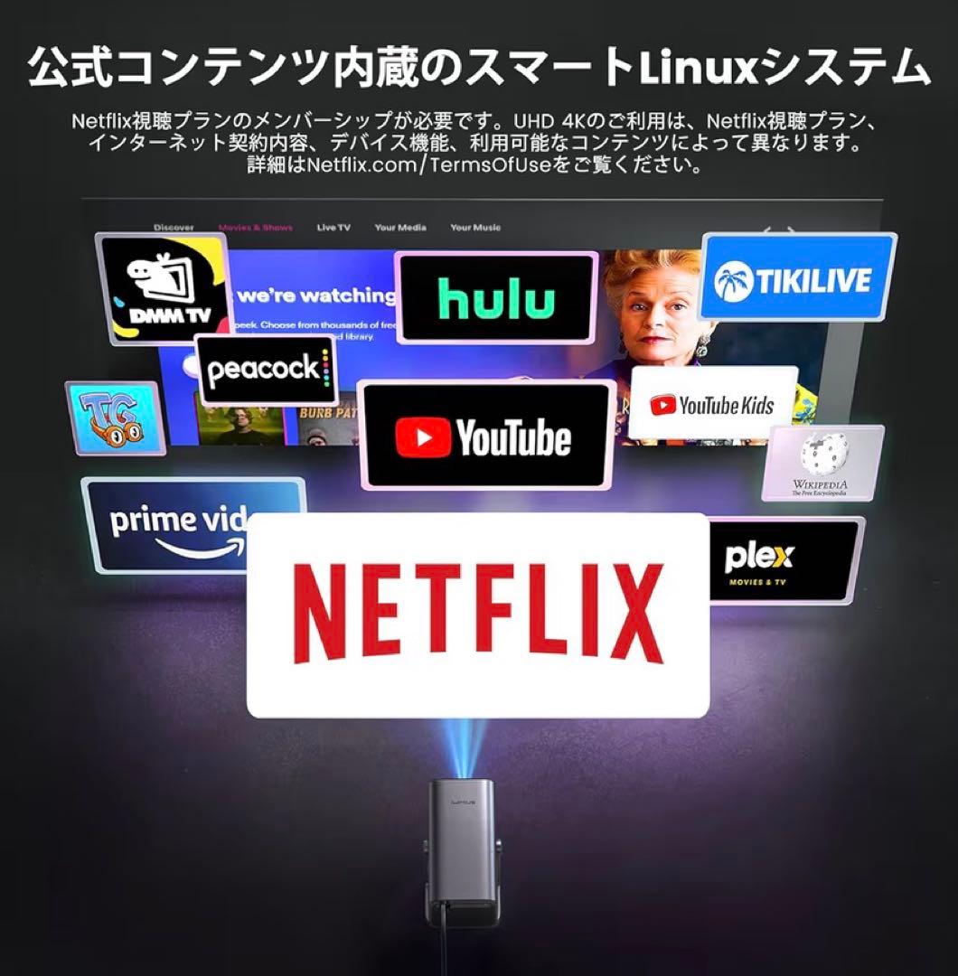 iWIMIUS Model S29 4K対応Netflix公式認証プロジェクター