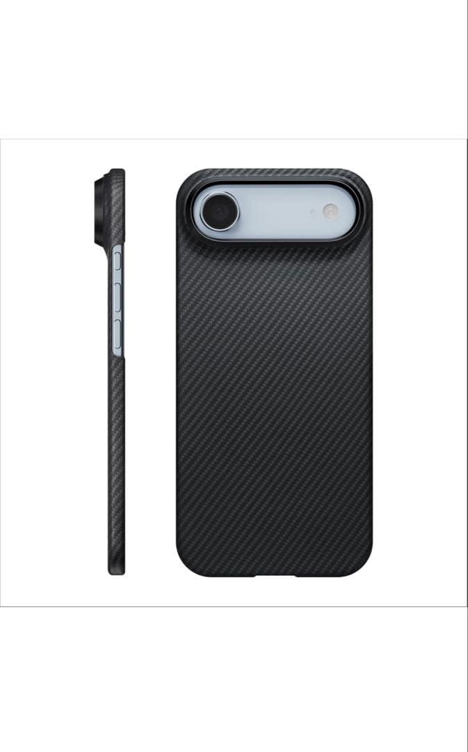 PITAKA iPhone Air用 ケース アラミド繊維製 黒/グレー