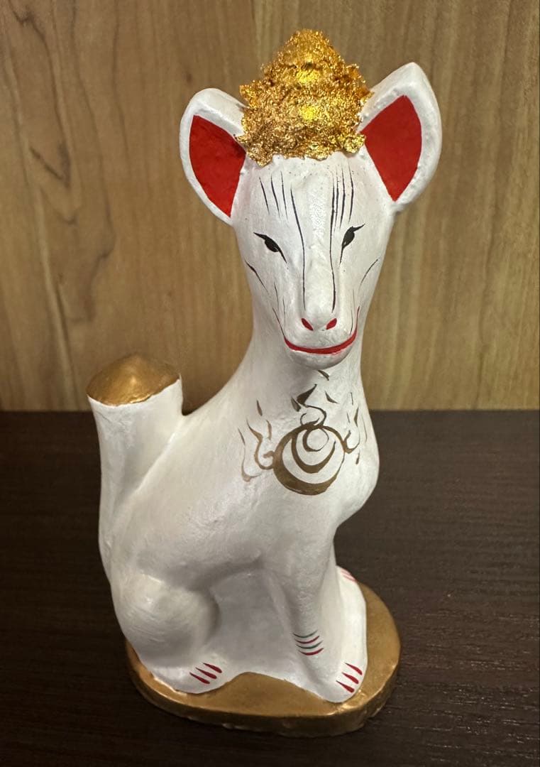 お稲荷様のお狐さん 置物 2体セット