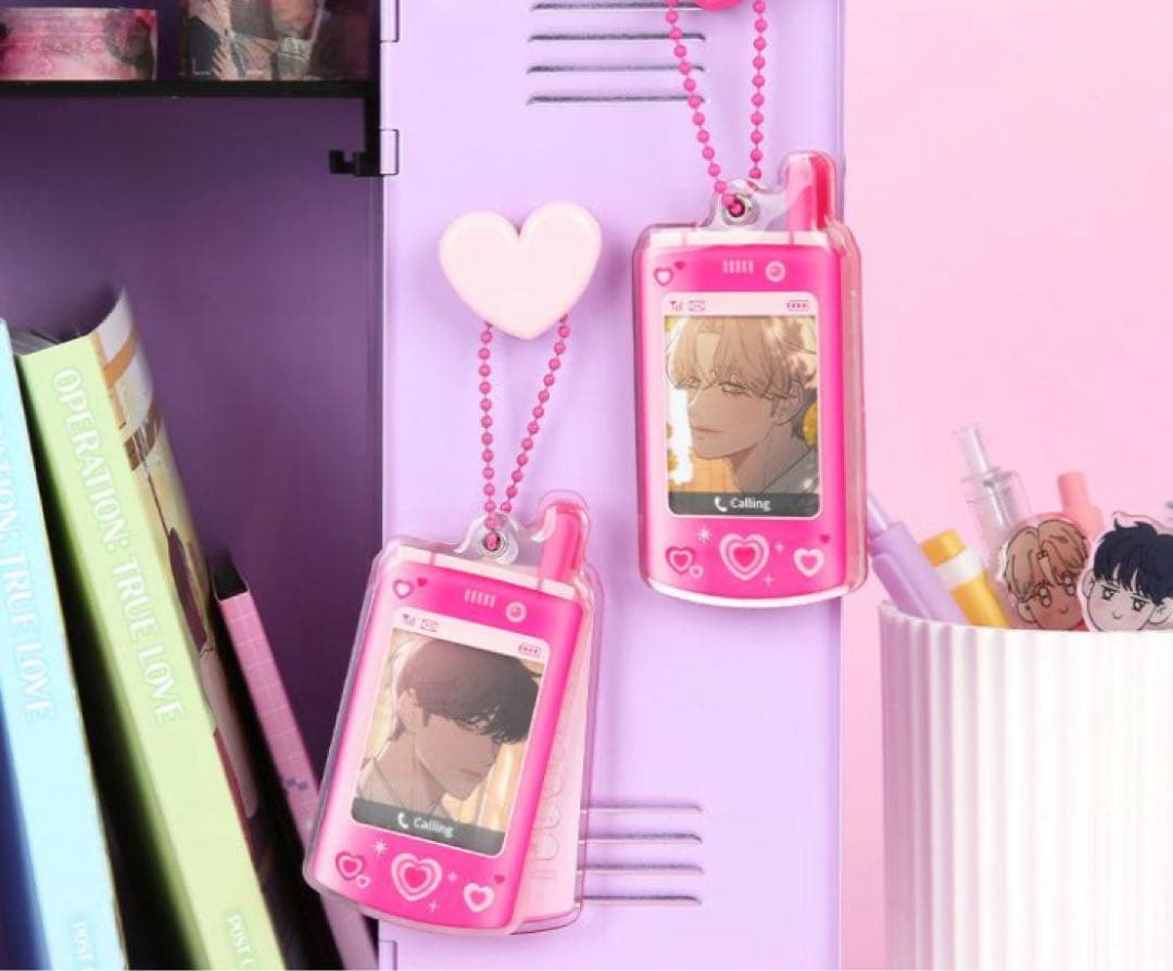 韓国 公式作戦名は純情 ガラケー フォト キーリング ホルダー橘蓮　百谷　愛美