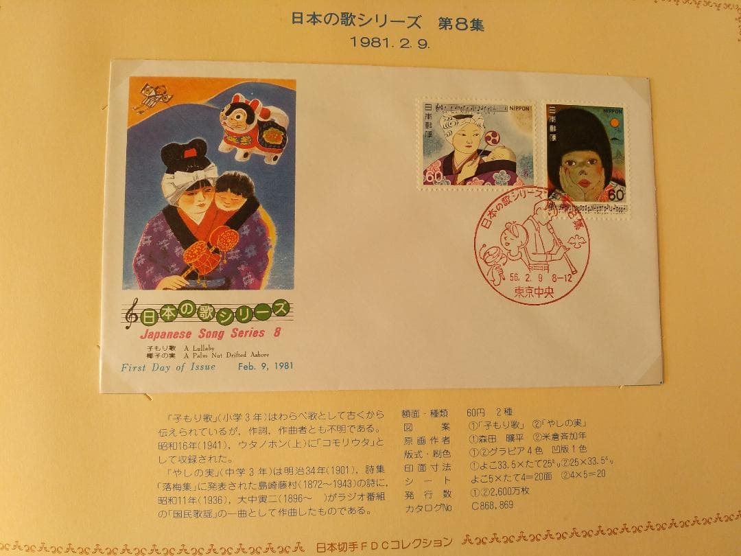 初日カバー 1981年 昭和56年 酉年 記念切手 切手 42通 ファイル 新品