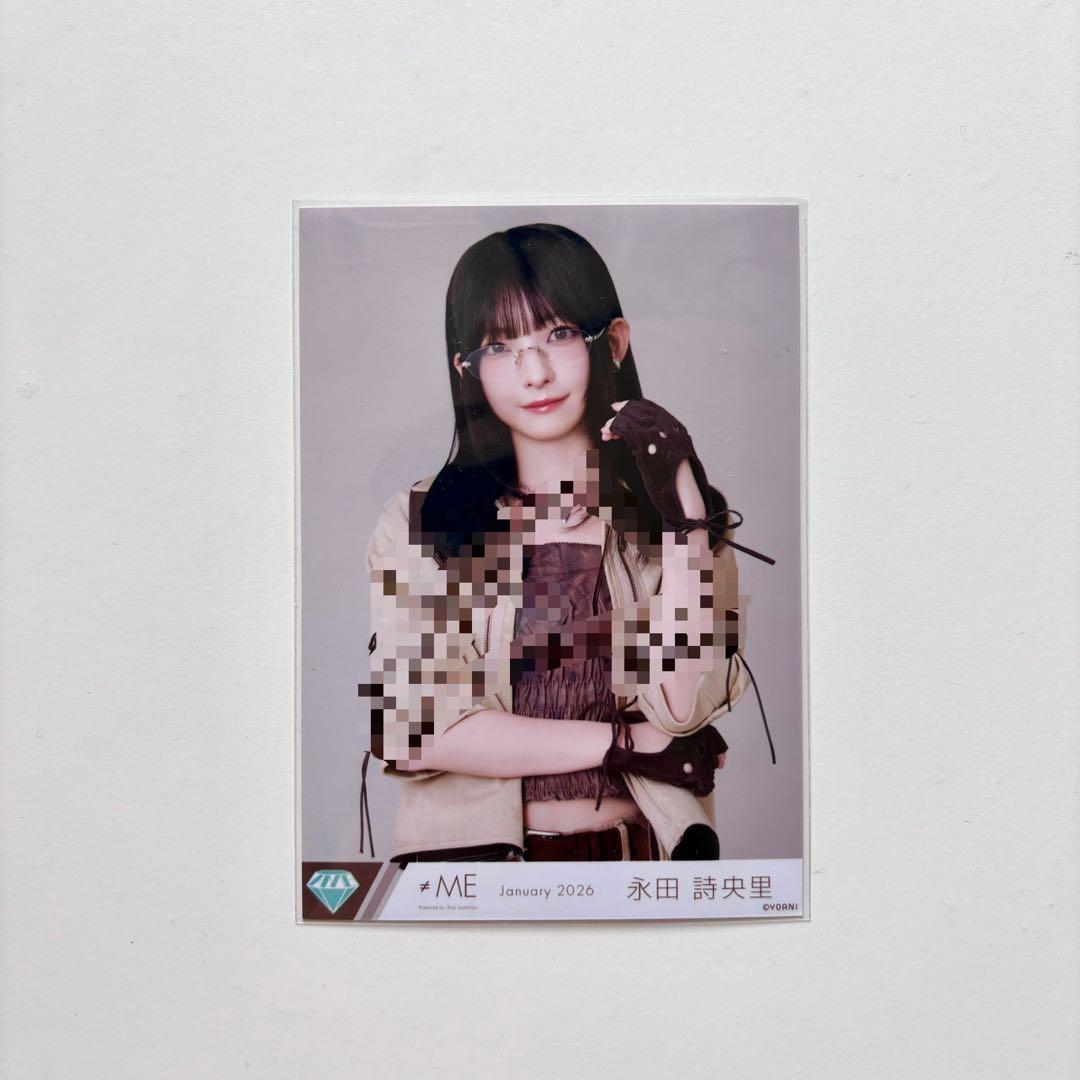 ♡ノイミー 永田詩央里 チュウ 排他的ファイター 直筆 歌唱衣装 リムレス♡