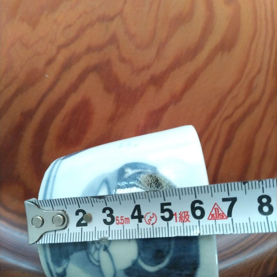 ★ 兎図 そば猪口 江戸期 波兎 古伊万里 染付