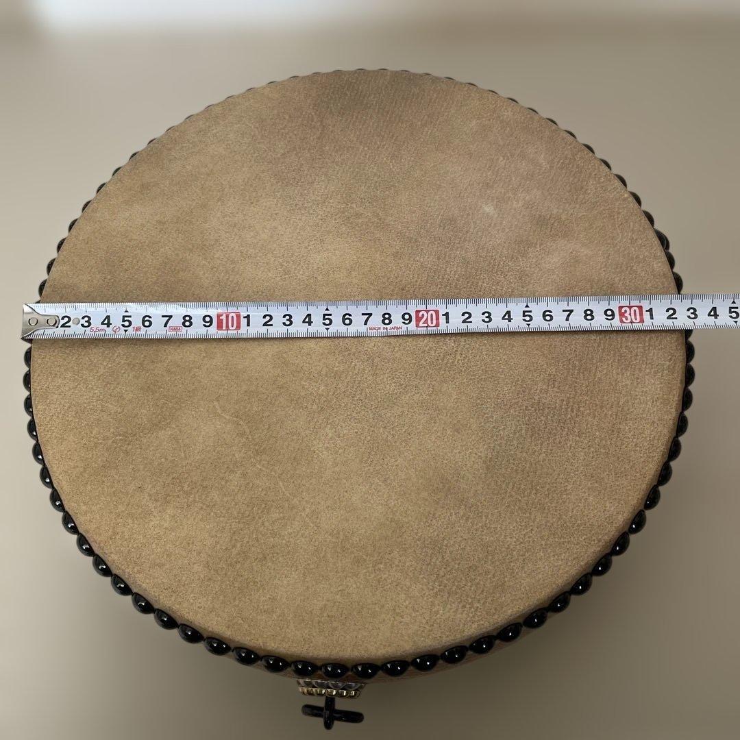 和太鼓 平太鼓 32.5cm 1尺1寸　和楽器 上鳴 日本製　くりぬき　本革