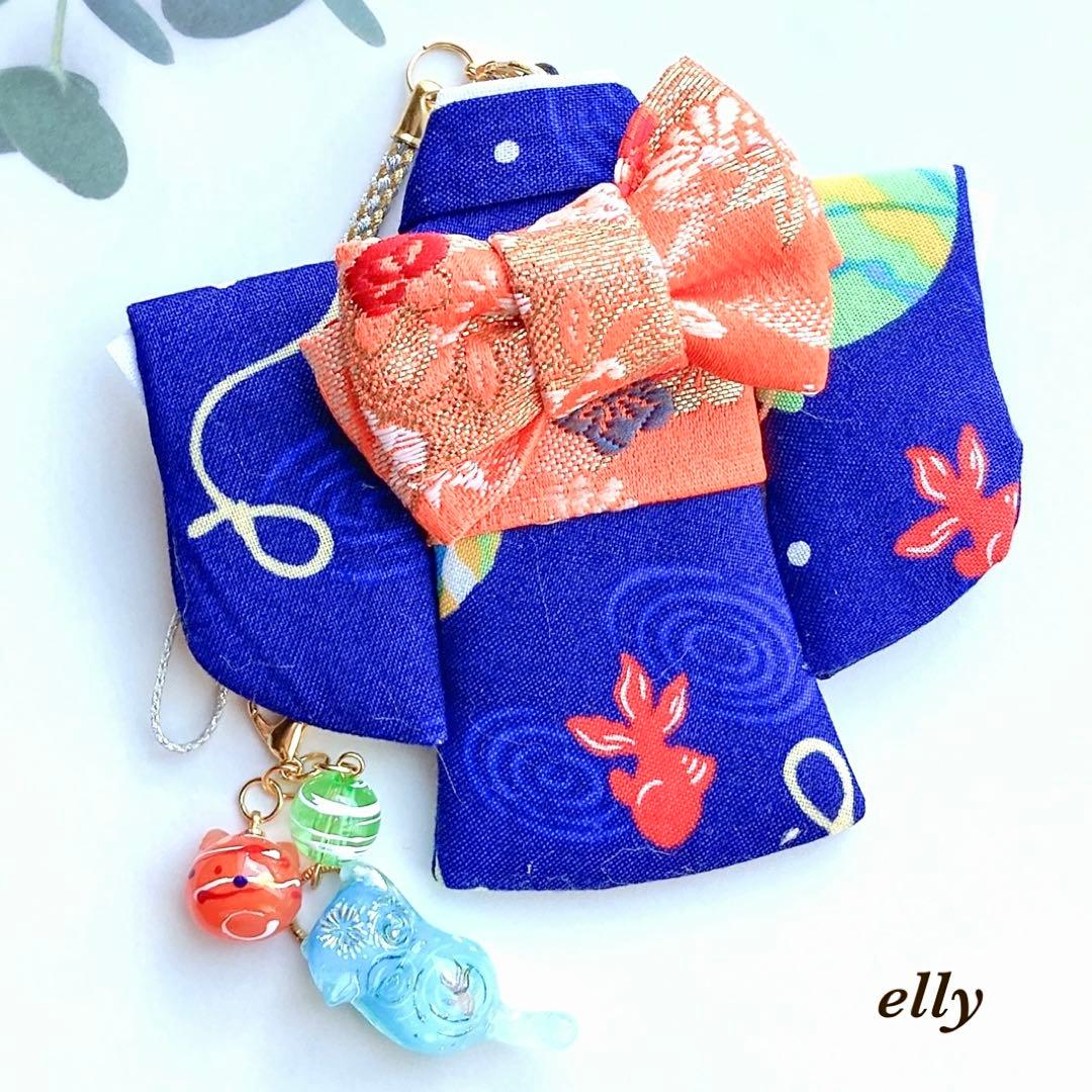 【かなママ様】1387.琉球ガラス　プルメリア　とびつき猫　レジン