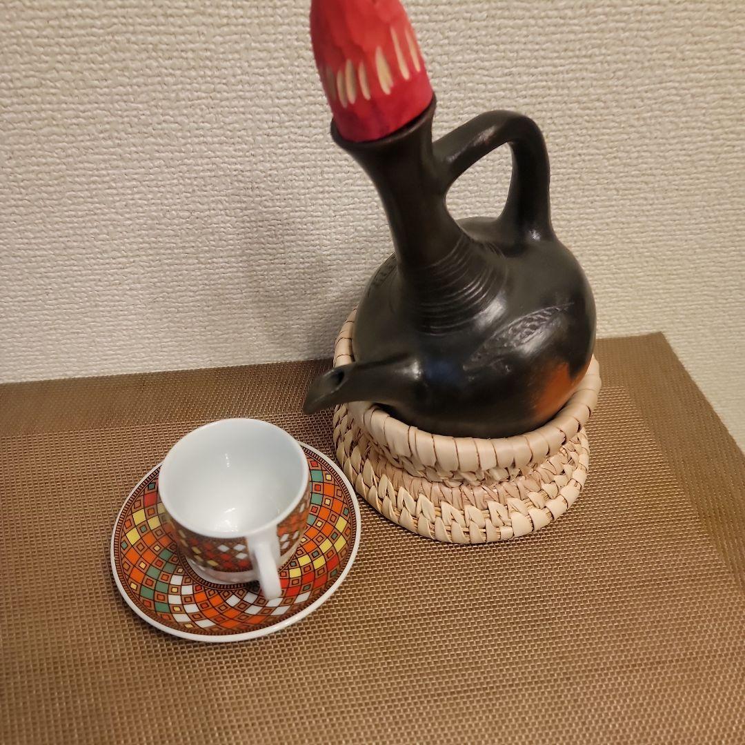 エチオピア　コーヒー　コーヒーポット　ジャバナ　コーヒカップセット