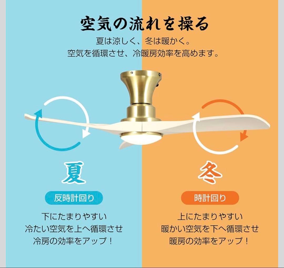 Parrot Uncle シーリングファンライト DCモーター LED搭載