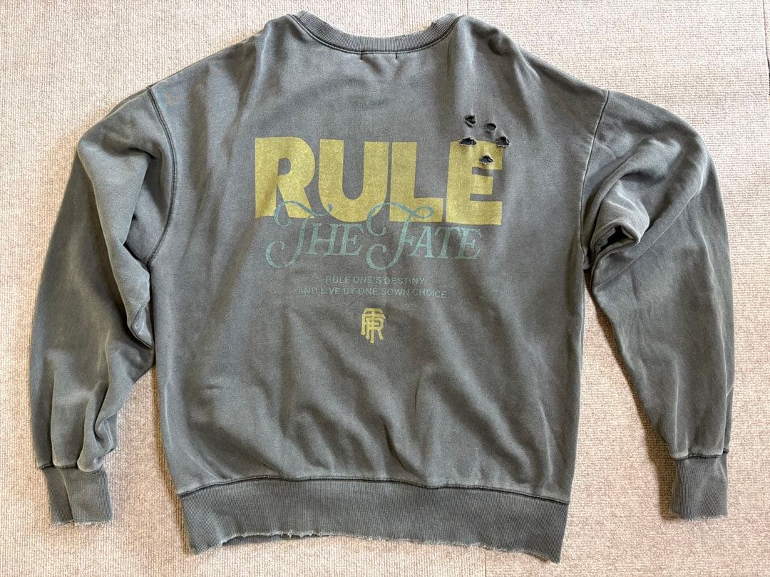 ミュージシャン RULE THE FATE LOGO CREW NECK