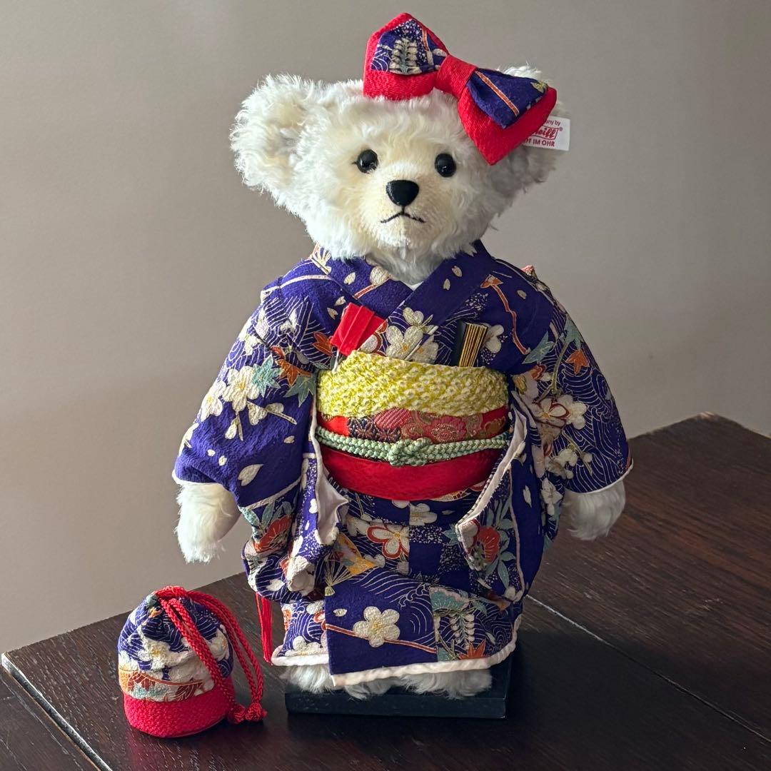 Steiffシュタイフ 千代姫テディベア2002 限定品 希少 着物 ぬいぐるみ