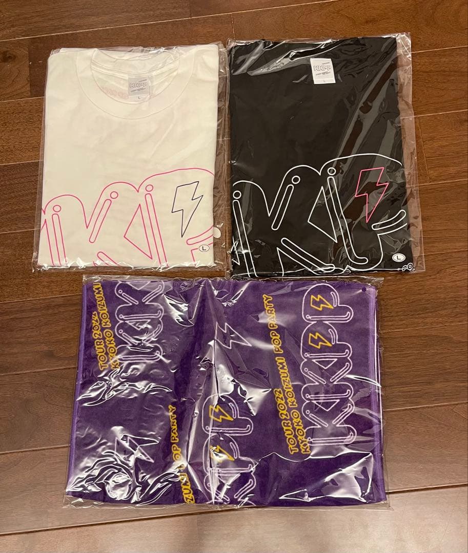 KKKPP Tシャツ (ブラック) （ホワイト）Lサイズ＆ツアータオル小泉今日子