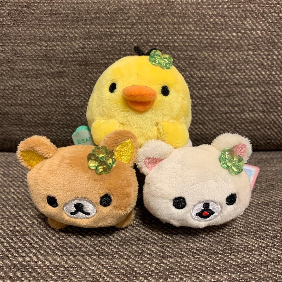 チャイロイコグマのくまきゅんDays てのりぬいぐるみ　リラックマ　3点セット