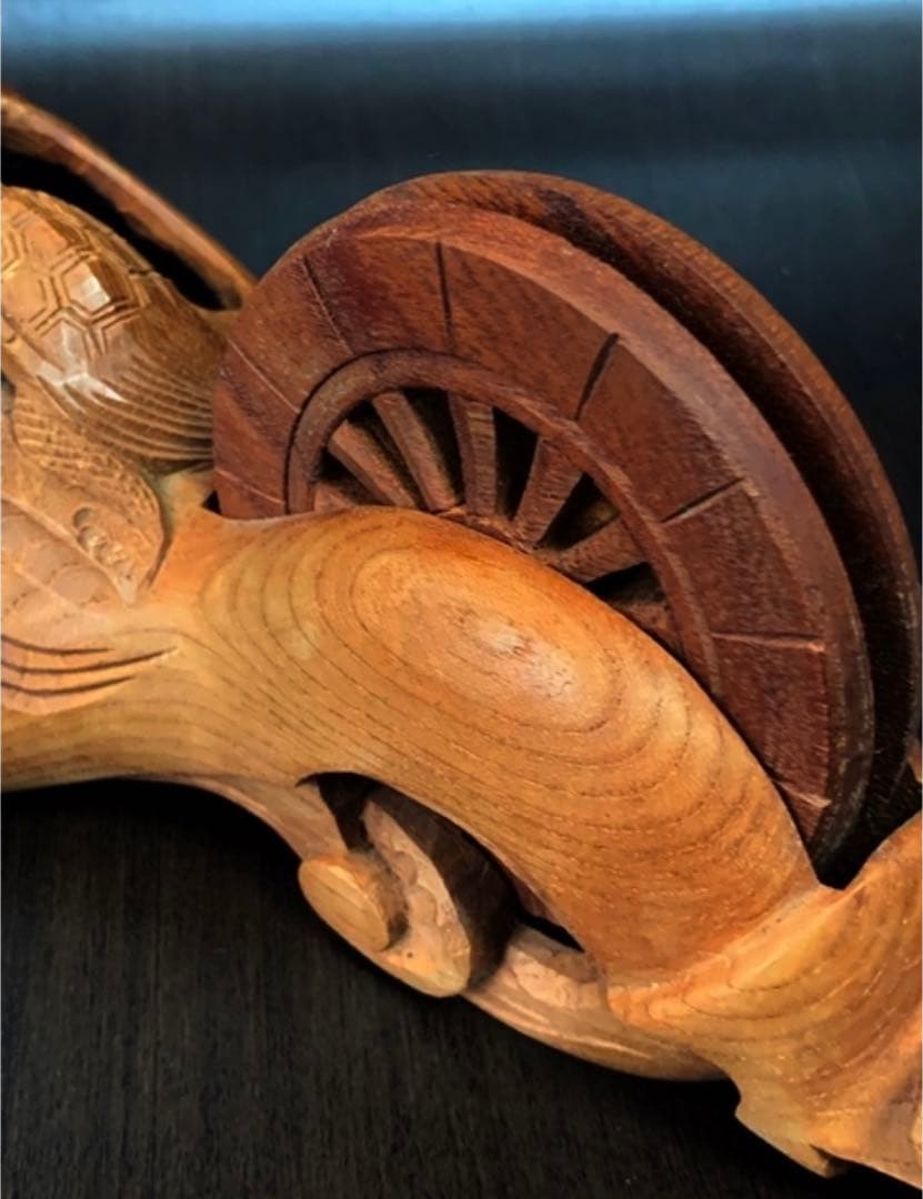 《高級！！美品》《送料無料》☆ 墨静 上鶴亀 手彫り墨壷　縁起物♪ ☆