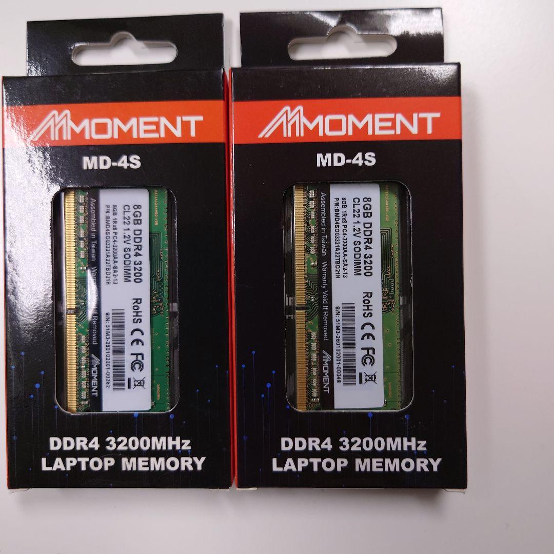 Mmoment 16GB（8GB×2）DDR4 SODIMM ノートPC用メモリ
