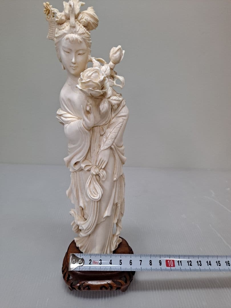 極上天女 置物 377g/台込み高さ約26㎝ 合わせ箱 送料込み