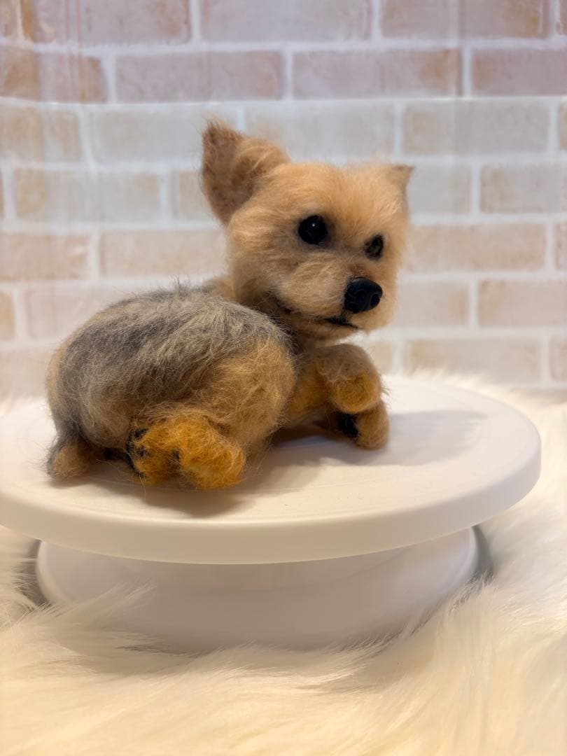 ヨークシャテリア　羊毛フェルト　momoichgo ヨーキー