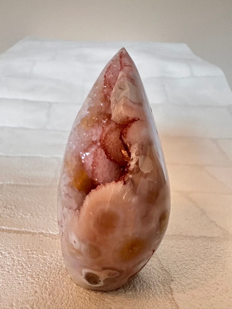 ピンクアメジスト　パールドゥルージー　ブルーアゲート　フリーフォーム　天然石