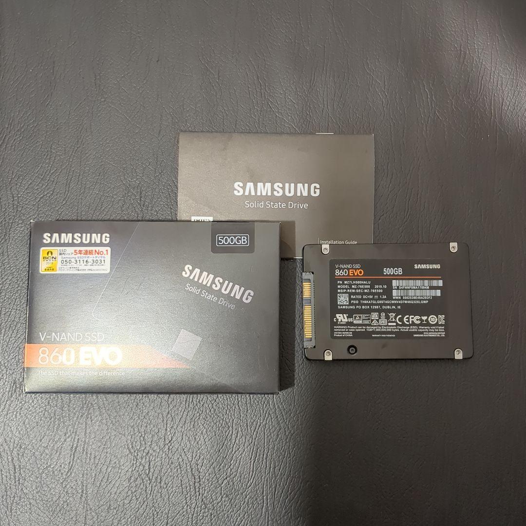 動作確認済み！Samsung 860 EVO 500GB SATA SSD