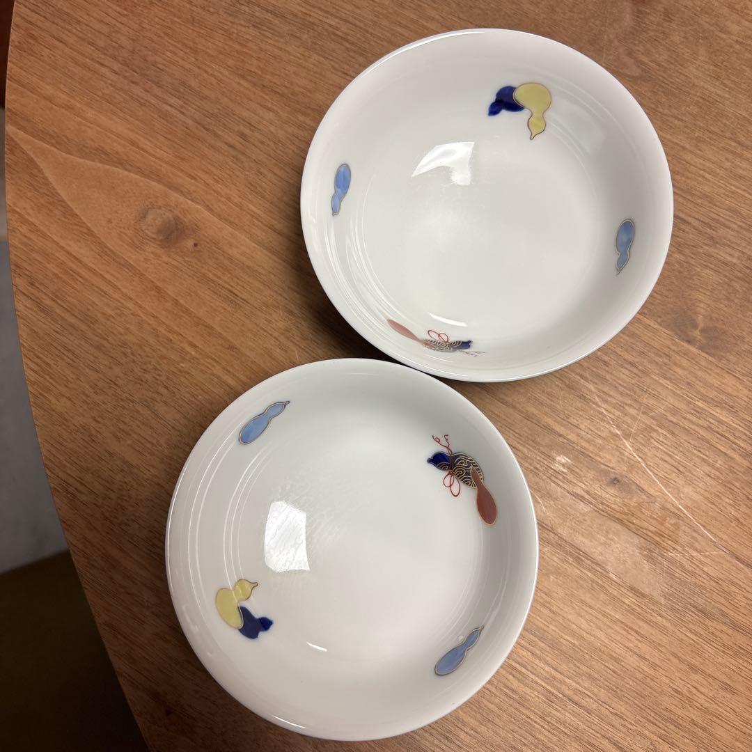 深川製磁　百年庵　組飯碗　六瓢　瓢箪　お茶碗　大　小　ペア