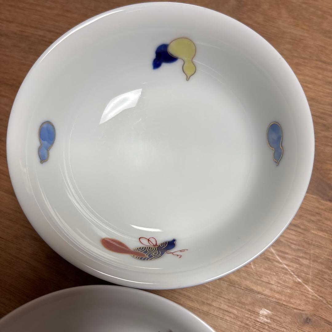 深川製磁　百年庵　組飯碗　六瓢　瓢箪　お茶碗　大　小　ペア