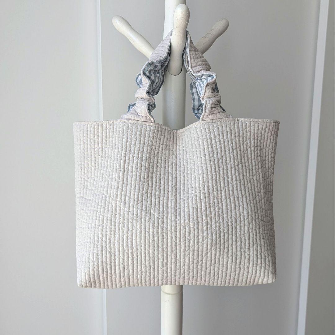 ユミ ヌビバッグ フリルハンドル ヌビトートバッグ A4サイズ