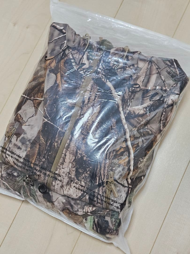 ②リアルツリー柄 迷彩服 セットアップ 上下セット 冬用ジャンパー サバイバル