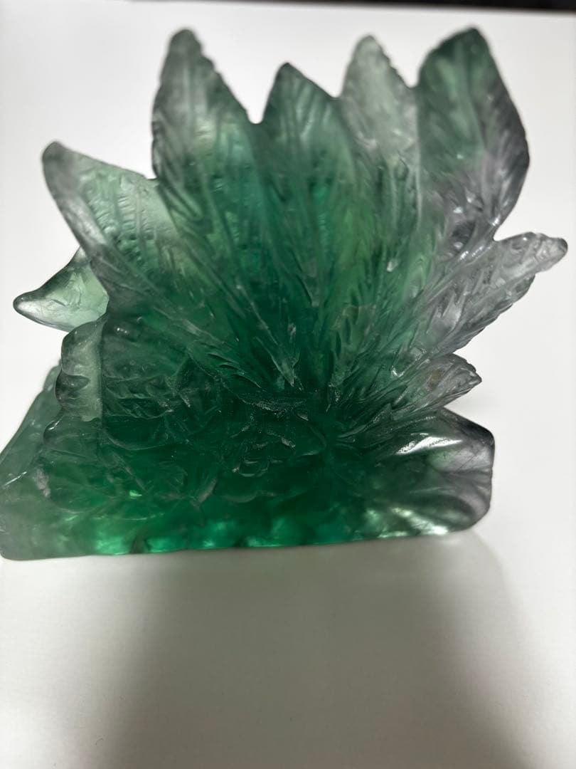 フロライト九尾置き物天然石