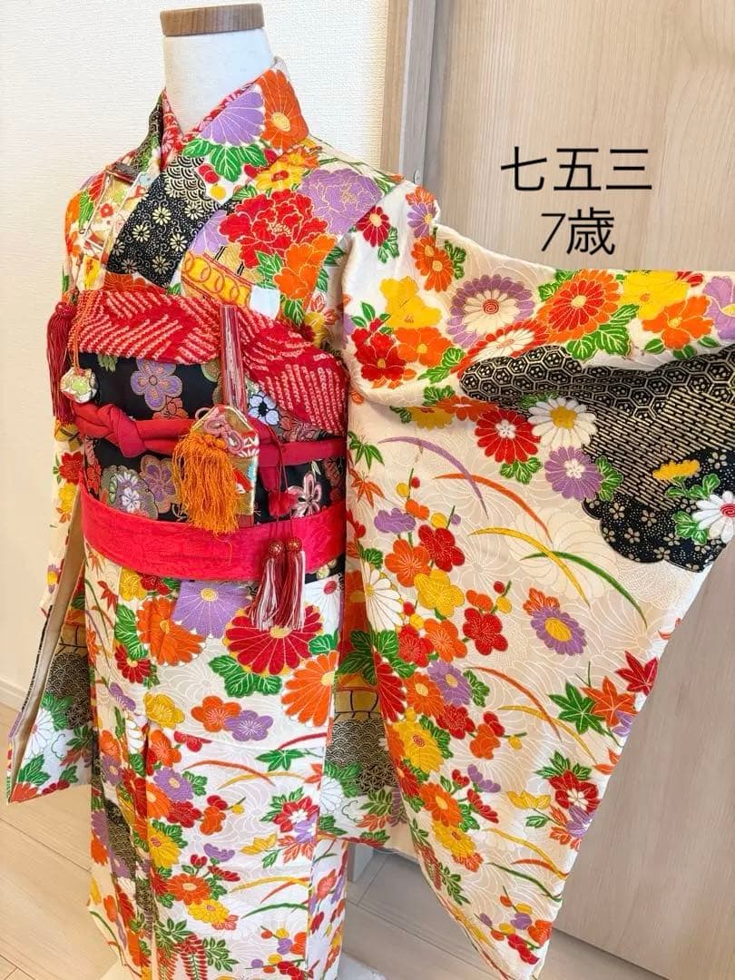 七五三 7才 祝い着 セット ヴィンテージ M2506272