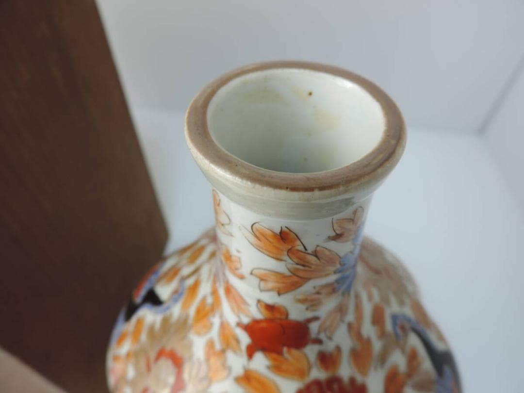 肥蝶山信甫製　色絵徳利　田代紋左衛門　幕末～明治