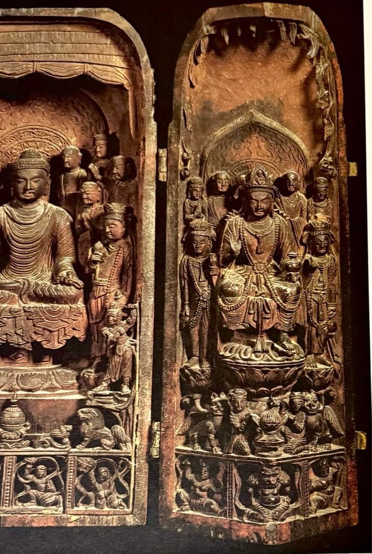 【値段相談受付❗️】弘法大師請來枕本尊 国宝木造諸尊佛龕 金剛峯寺葳額ポートレート
