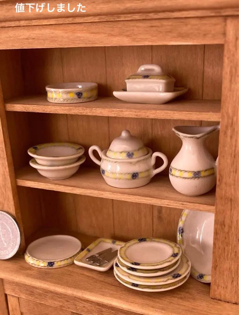 ドールハウス　ミニチュア　ハンドメイド　食器　お皿　ボウル　スープ　jug