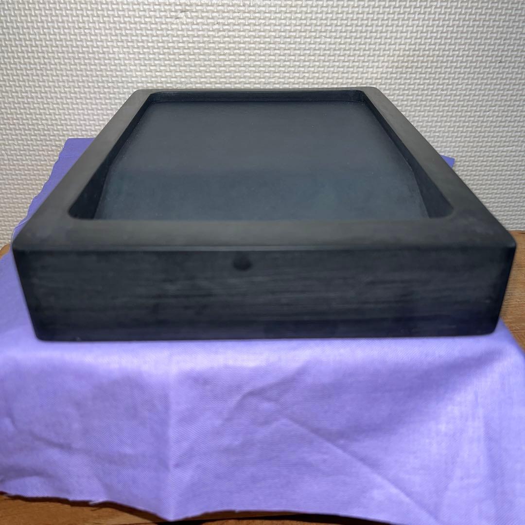 ⭕️雨端硯　鰍沢　文明堂　大型長方研　七寸大　2.3kg超　大作に適応