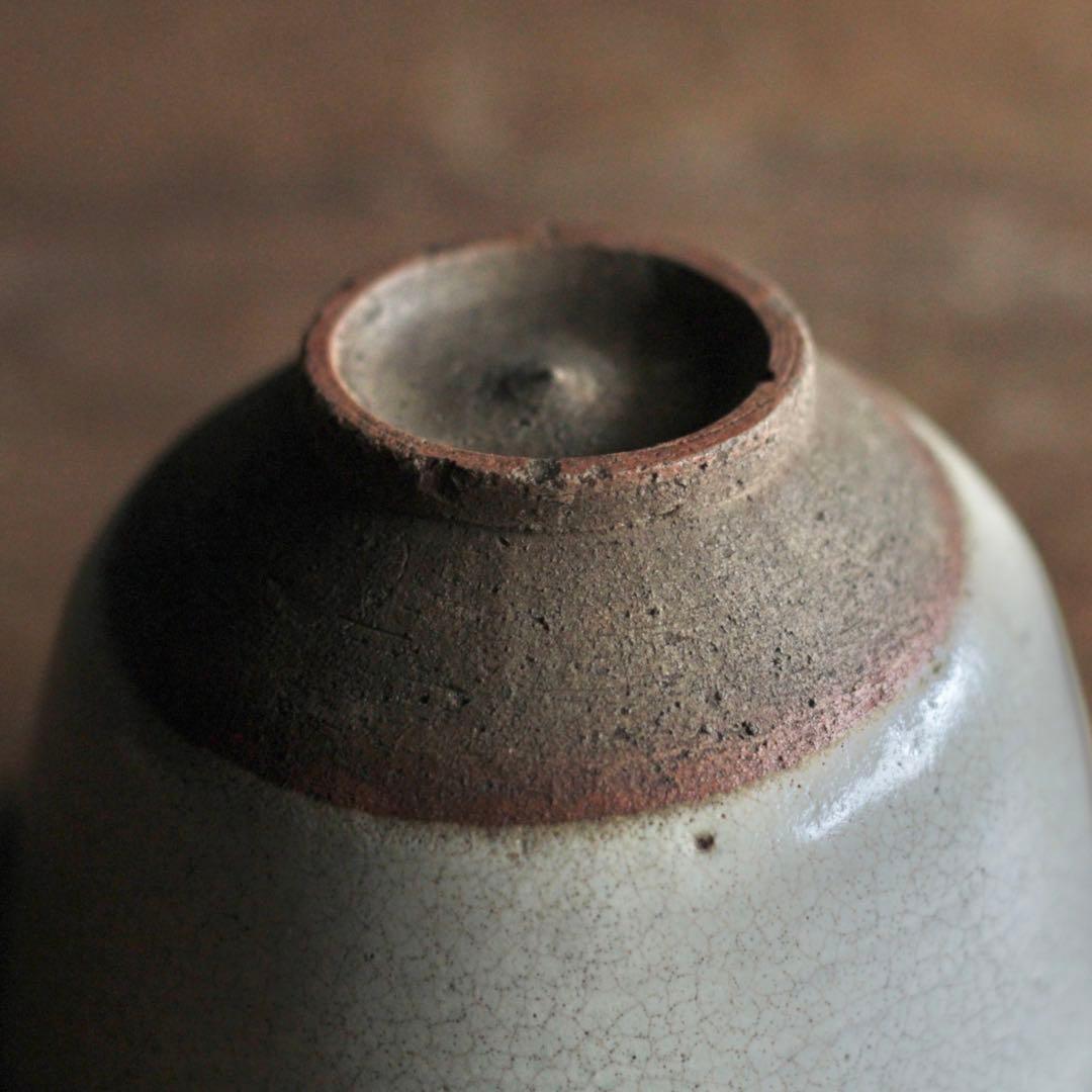 藁灰釉 茶碗 赤膚焼 茶道具 古美術 古道具 アンティーク