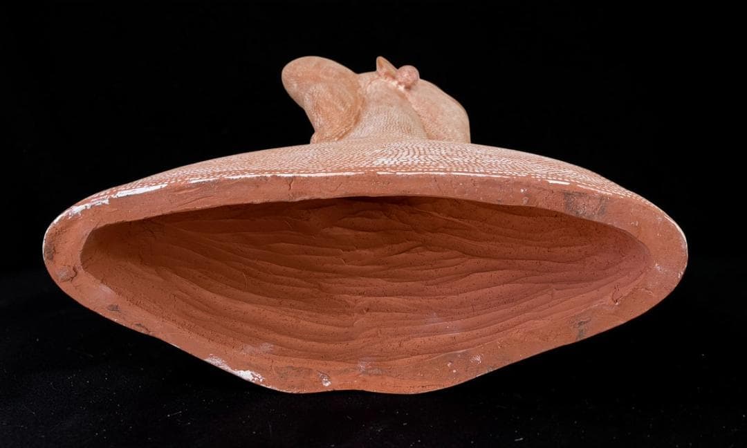 大塚茂吉 テラコッタ彫刻「キュクラデス」2005年 55 cm 共箱付 女性胸像