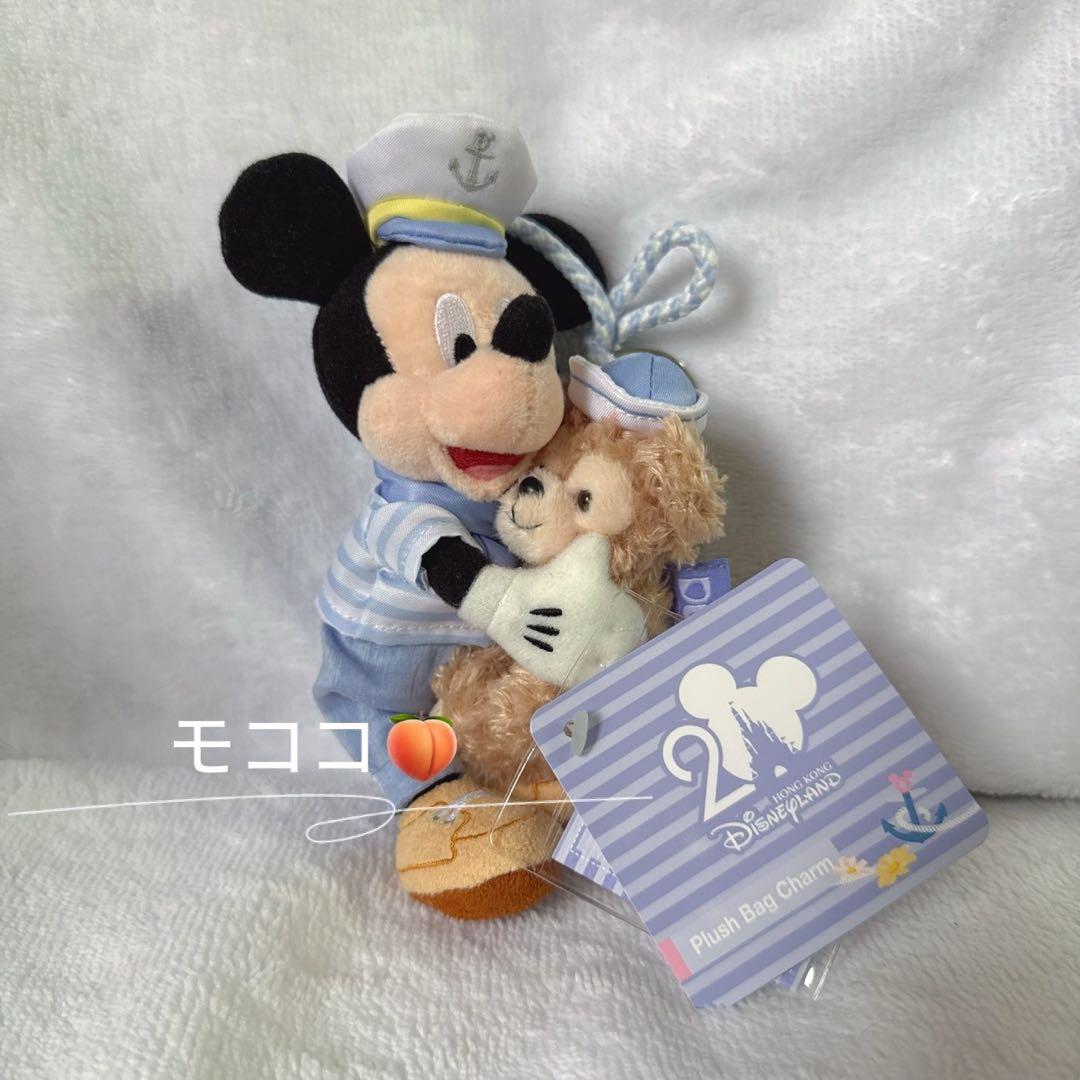 香港ディズニー　春　セーラー　 ミッキーとダッフィー　ぬいぐるみキーチェーン