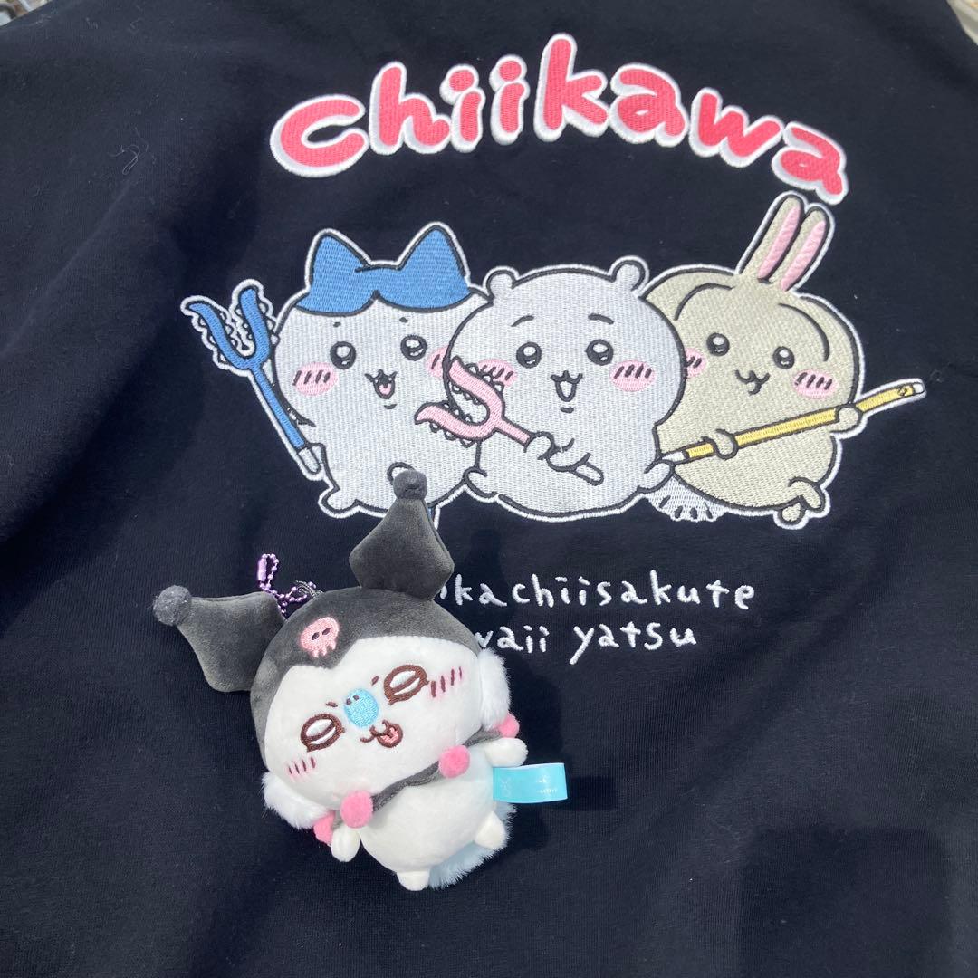 【ちいかわ×サンリオ】ぷちミニマスコット【モモンガ　クロミ】&パーカーセット
