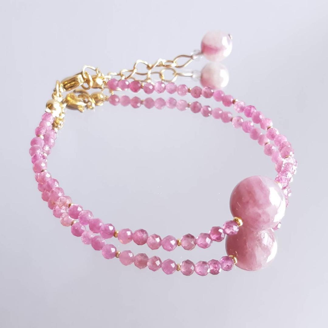 ピンクトルマリンシリカ 10mm パワー 天然石ストーン ブレスレット