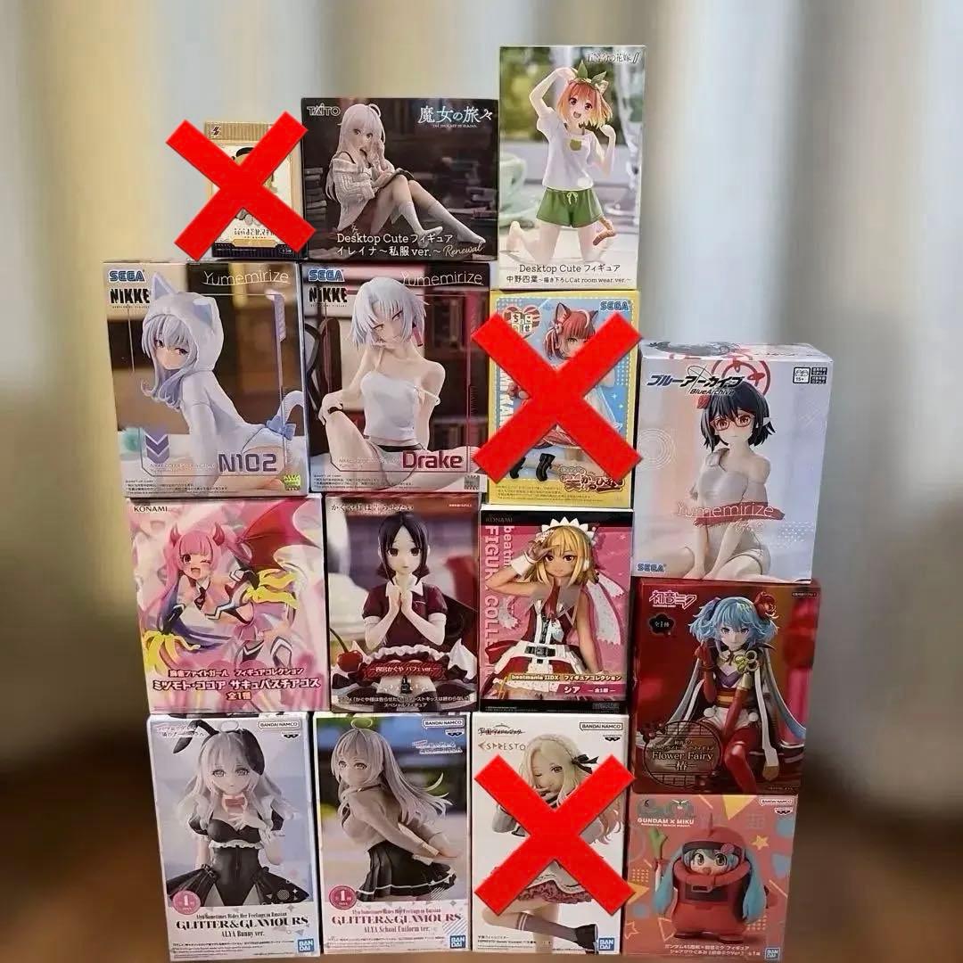【未開封、段ボール発送】美少女プライズフィギュア　１４点　まとめ売り！