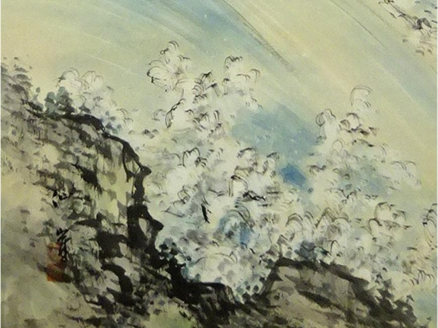 掛軸 仙崖『鯉図』紙本 肉筆 共箱付 掛け軸 a052618