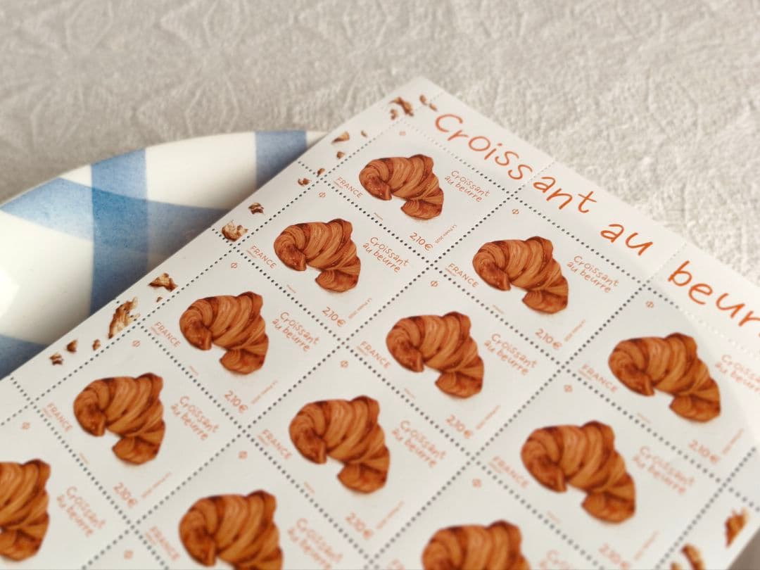 【ａｎｃｏさま】la poste france ❀ クロワッサンの香り スタンプ