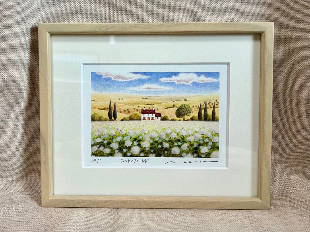 渡辺美香子 コットンフィールド エディション AP 色鉛筆画 版画