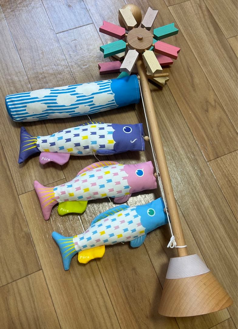Puca　こいのぼり　室内　コンパクト　木製　節句　男の子　子育て　ベビー