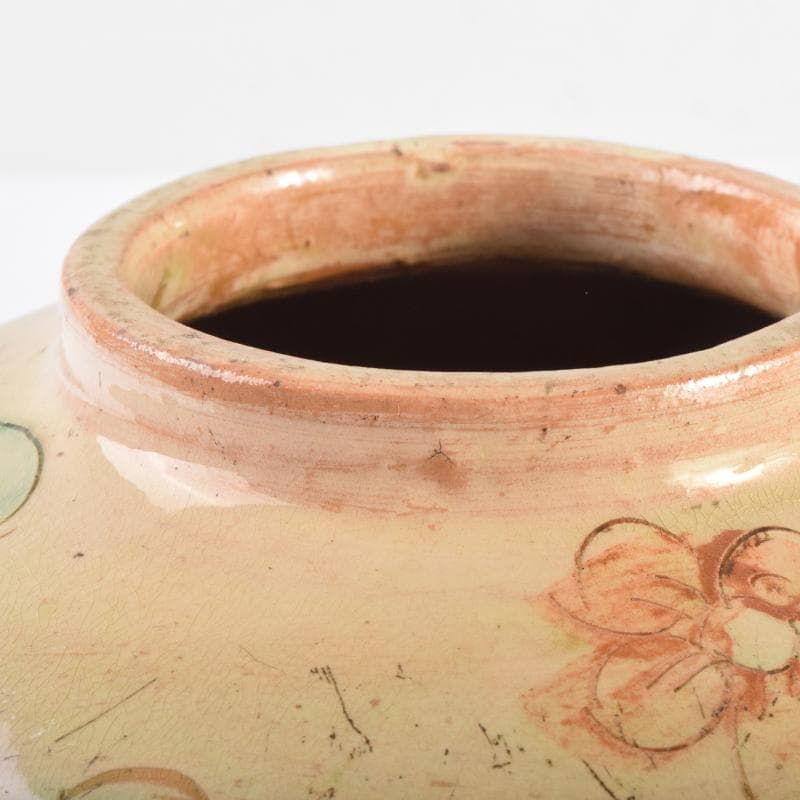 中国　唐三彩　花文　蓋壷　蓋物　C　6967